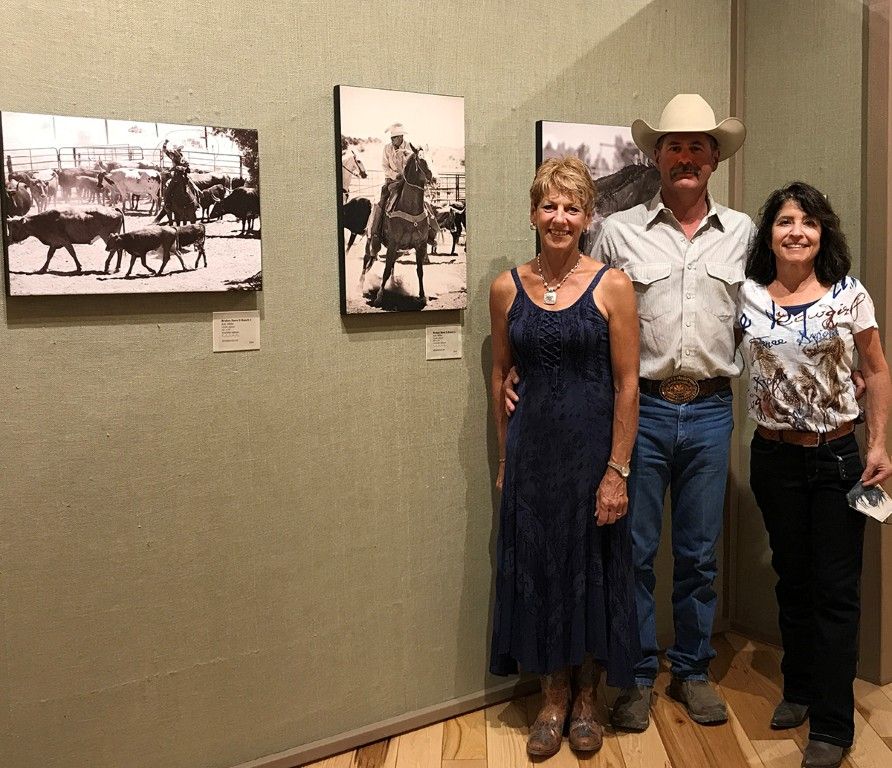 Owners of Broken Horn D Ranch with Photographer Jody Miller at The Phippen Musuem Hold Your Horses Opening reception