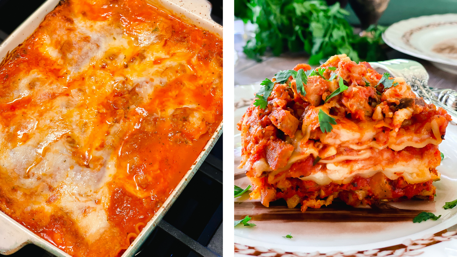Collection of Italian pasta dishes with red sauce and melted cheese.
