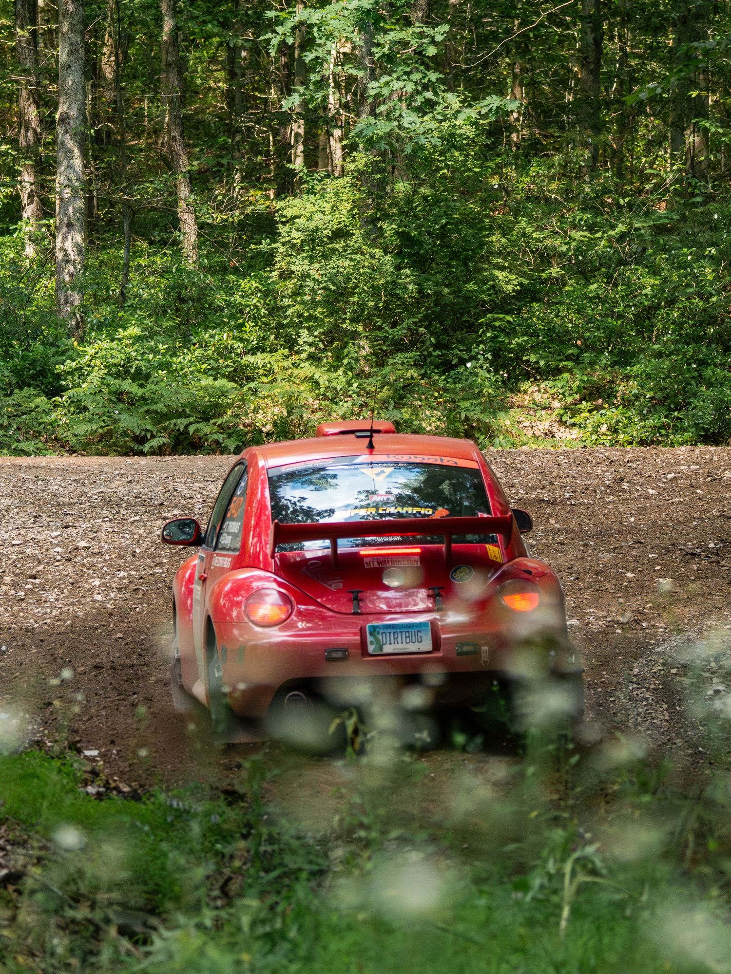 Tim Thomas heading to a turn at a stage at STPR in Wellsboro, PA