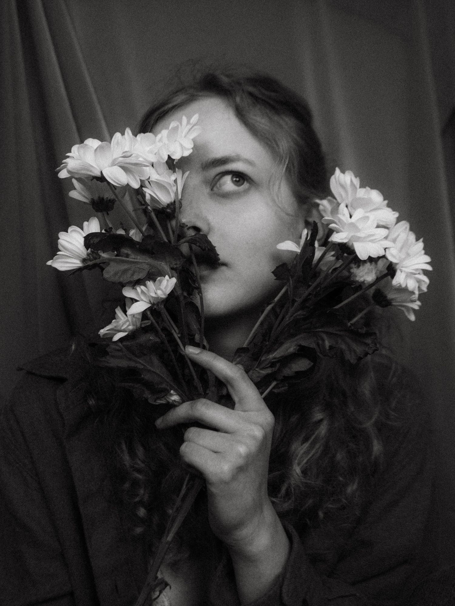 Black and white self portrait of Jacky Galm Photography
