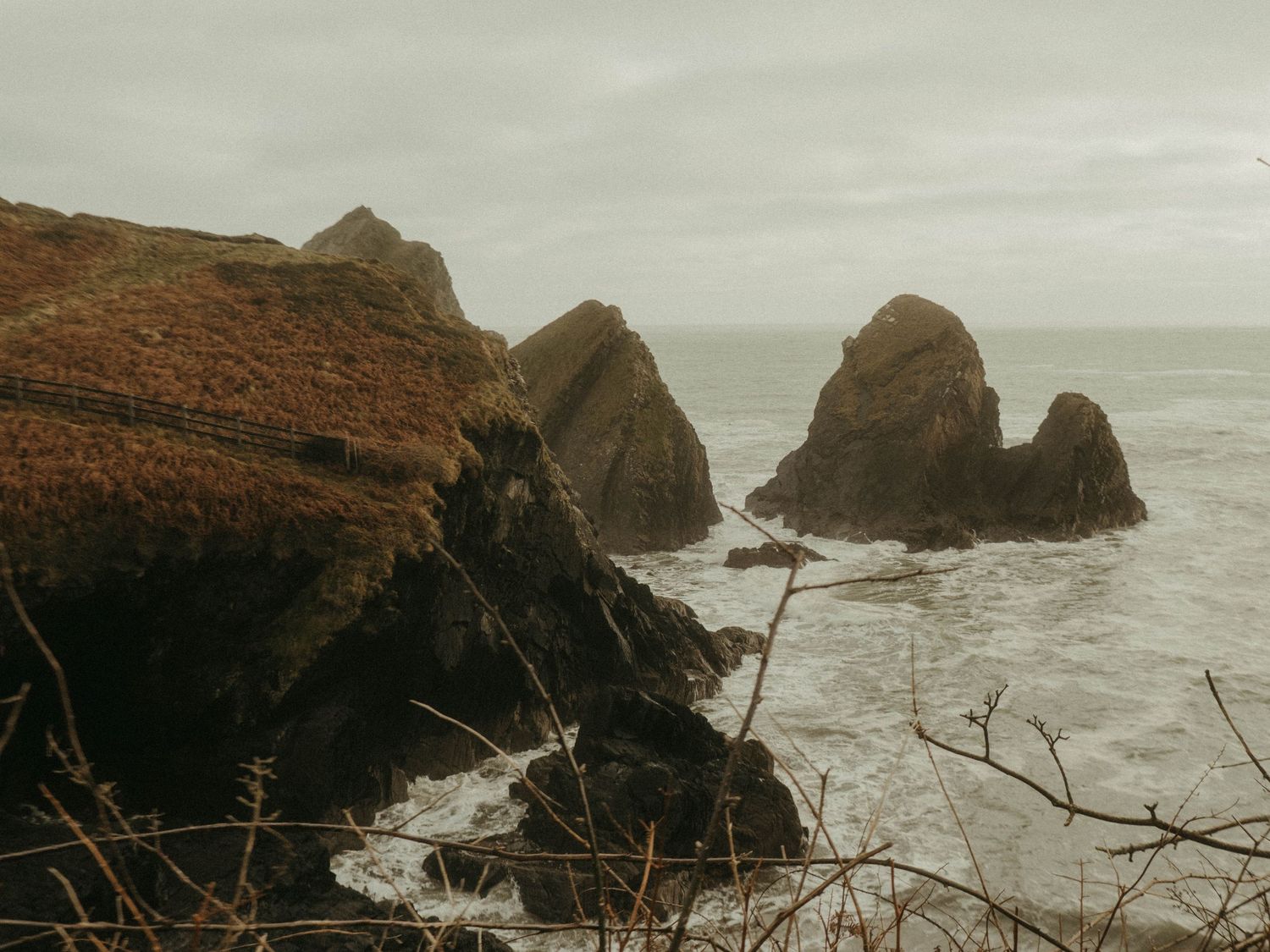 Photograph of cliffs at Nohoval Cove in county Cork, Ireland