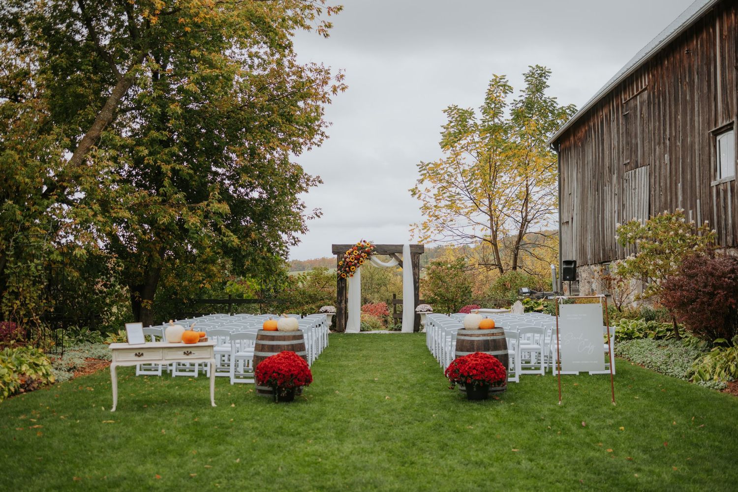 Century Barns wedding venue photographed by Willowbee Photography, a Burlington wedding photographer
