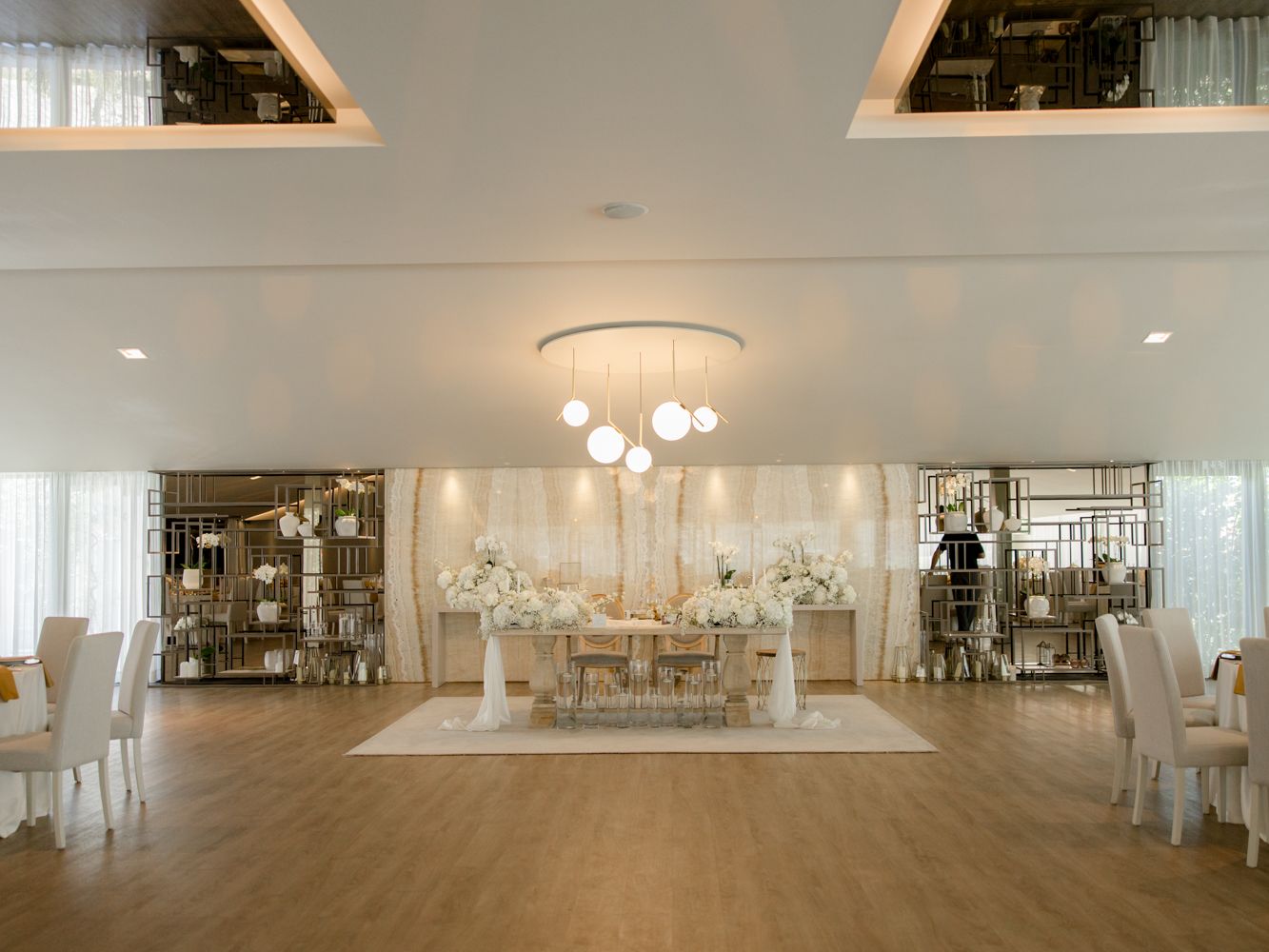 Salão de recepção na Quinta de santo André em Dia de casamento