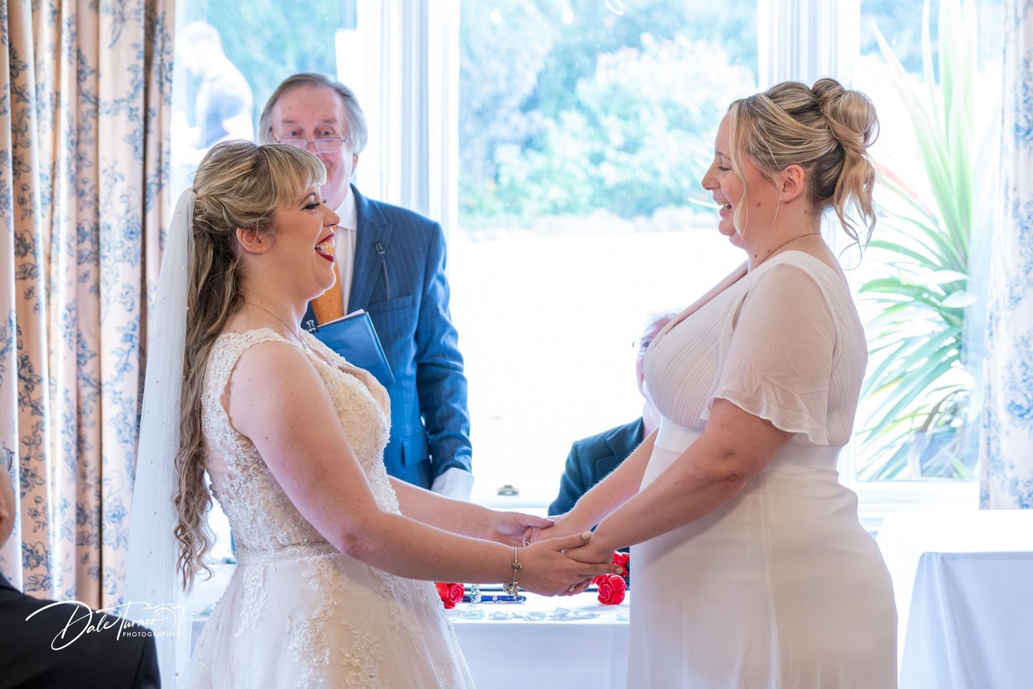 Series of intimate wedding ceremony moments showing hands and ring exchanges.