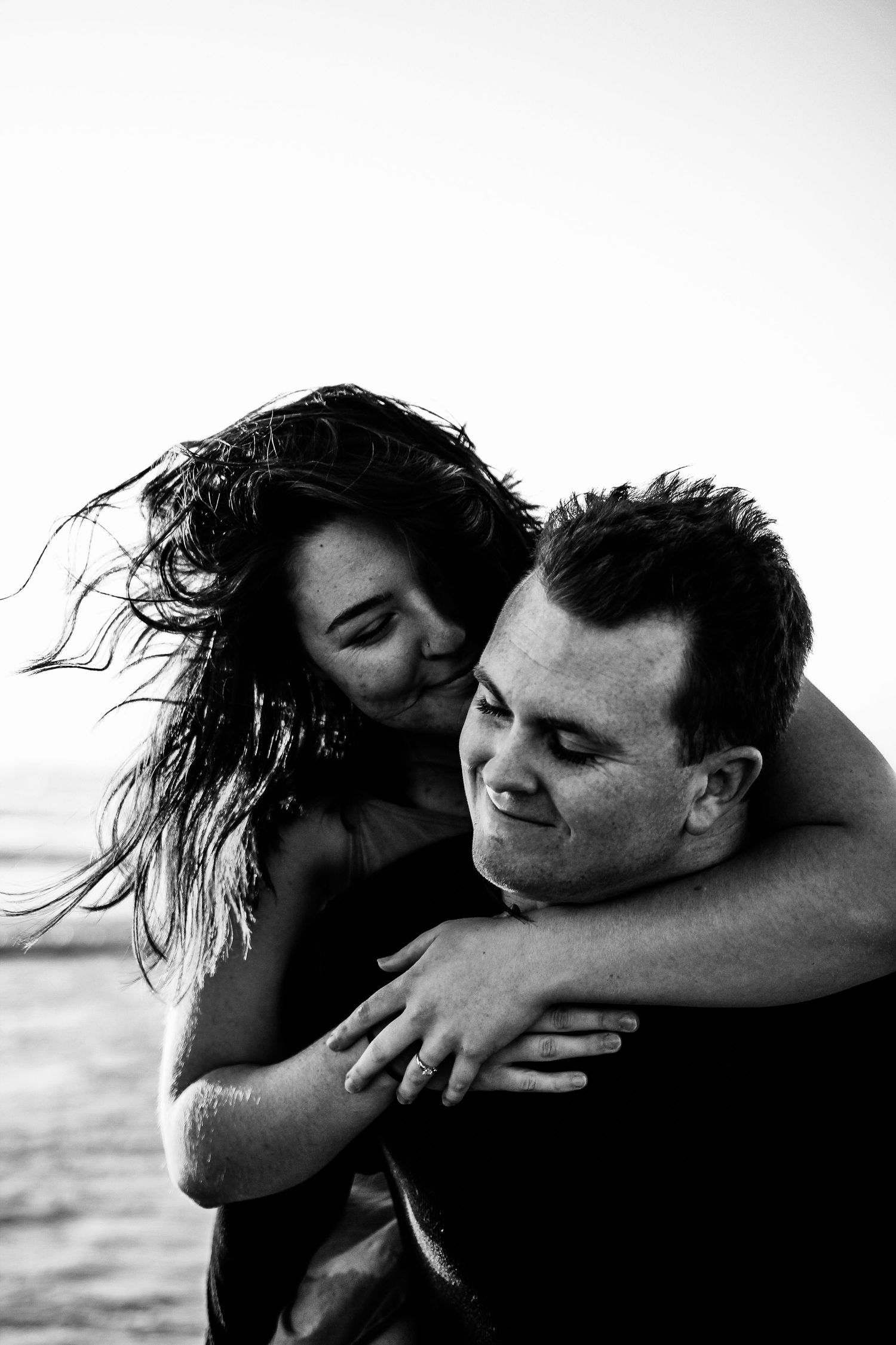 man and woman are affectionate