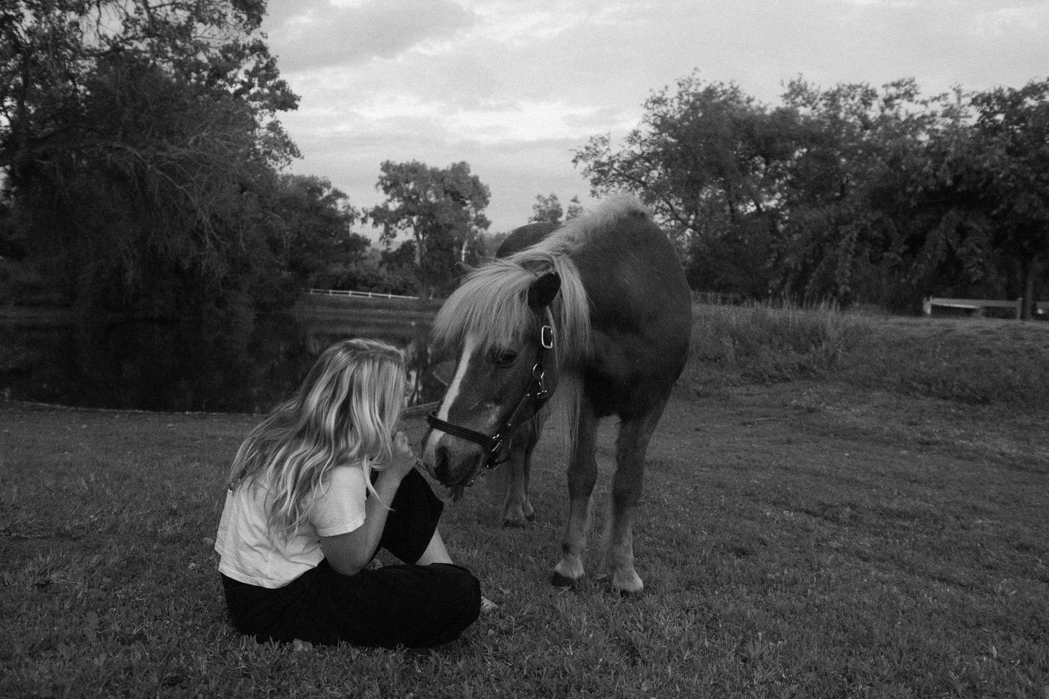 woman with her horse