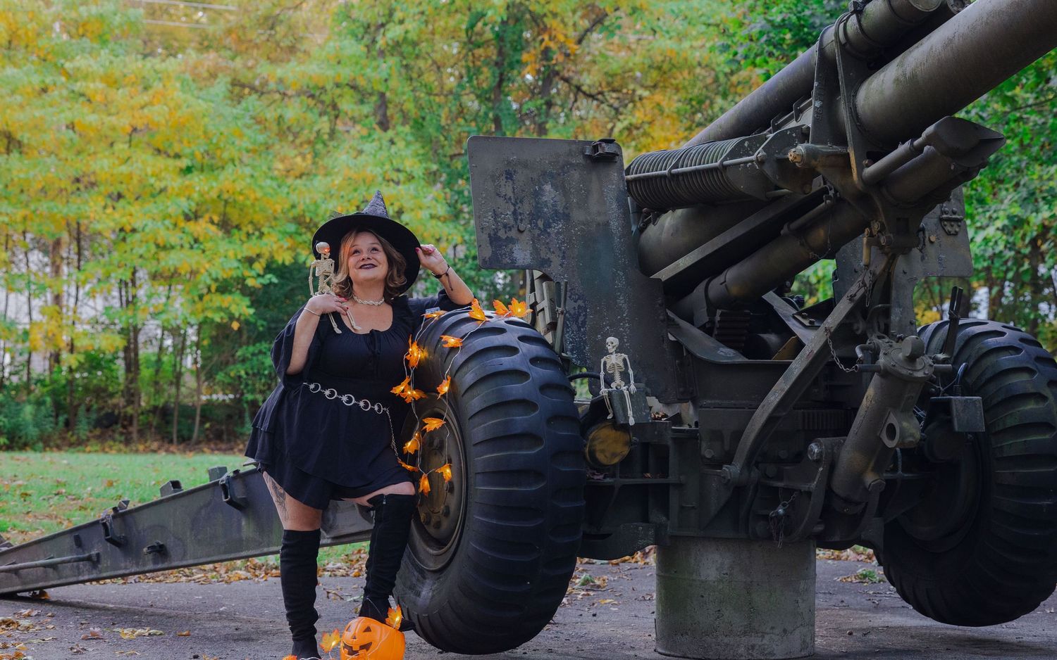 Action shots near large machinery and equipment in an outdoor setting.
