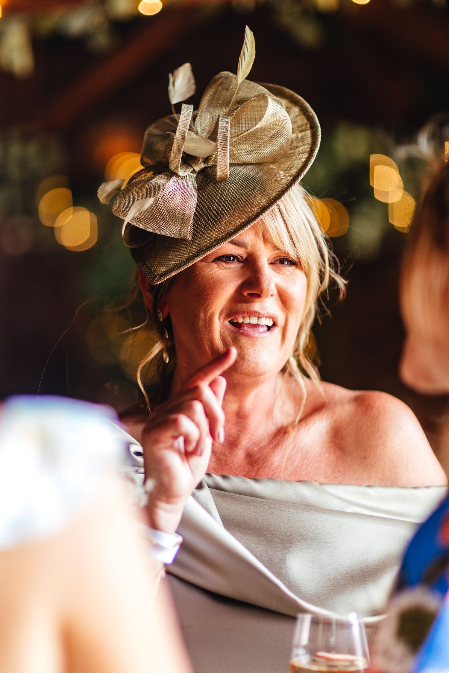 The Normans York wedding photography, elegant mother of the bride portrait at summer North Yorkshire barn reception