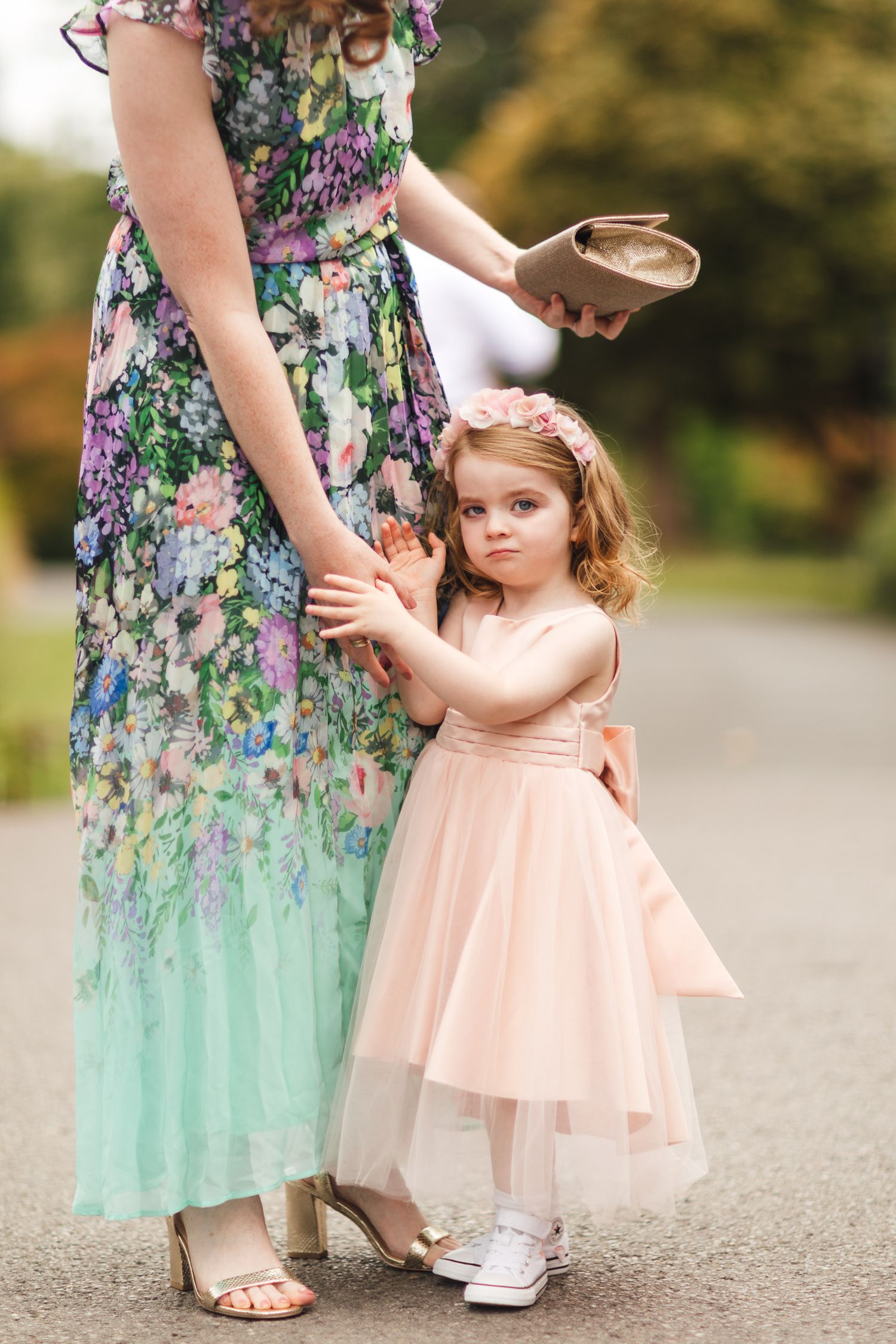 Flower girl portrait at Barnett Hill Hotel Surrey, photographed by Derbyshire wedding photographer Mimi Foster