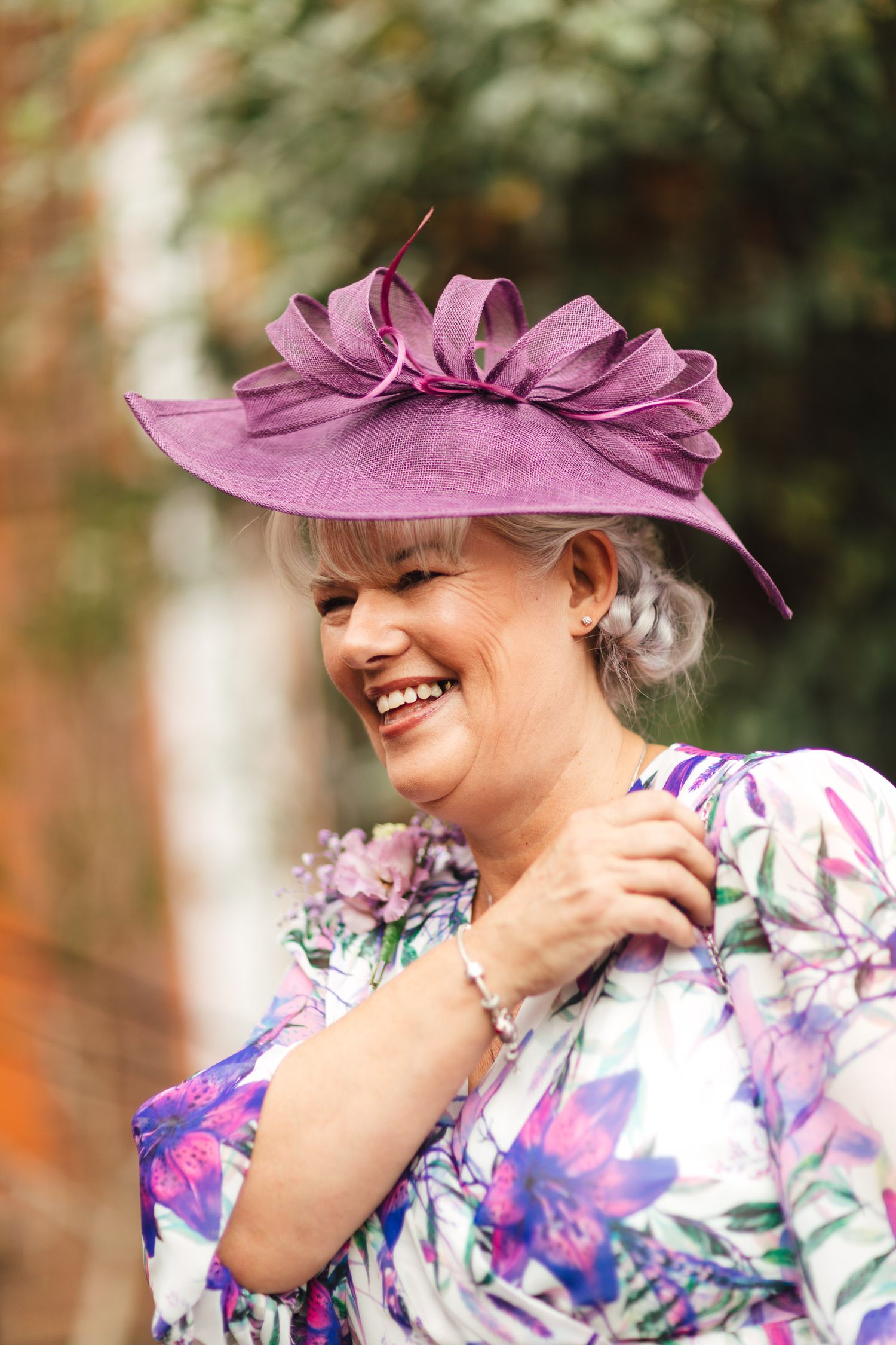 Wedding guest portrait at Barnett Hill Hotel Surrey, captured by Derbyshire wedding photographer Mimi Foster