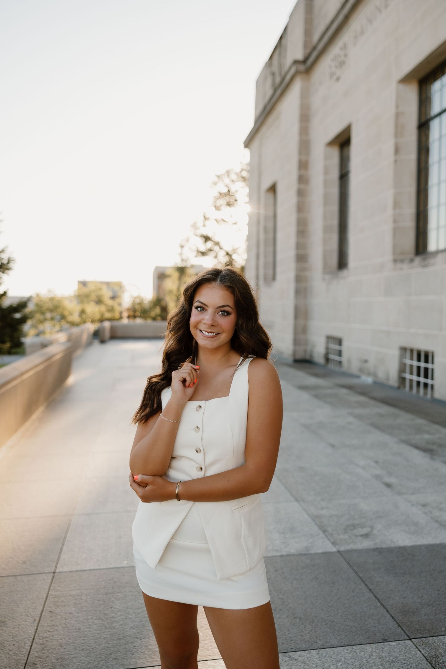 Omaha Nebraska, outside downtown senior photos