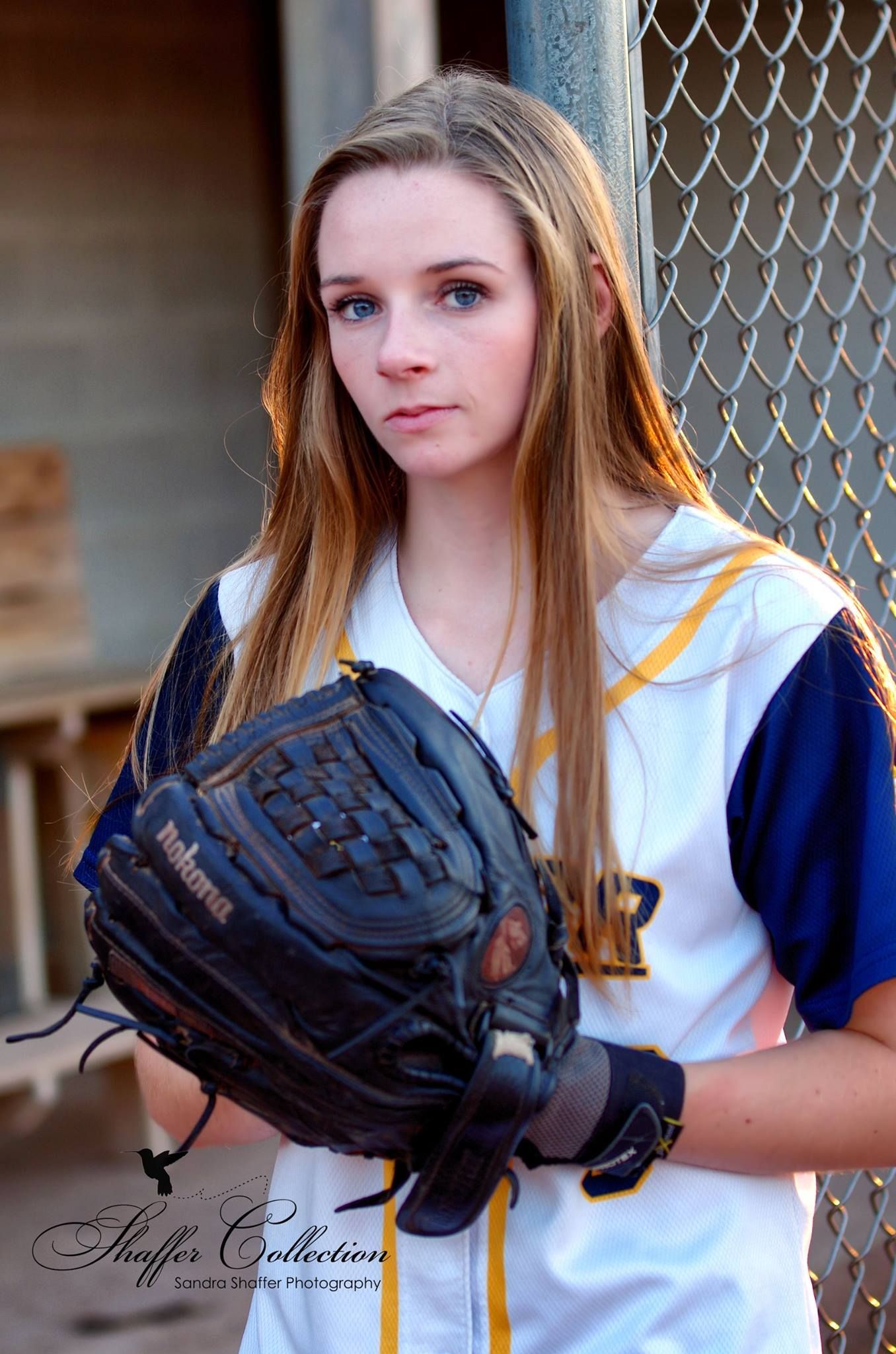 Sports-themed photo sequence showing a baseball glove against a fence backdrop.