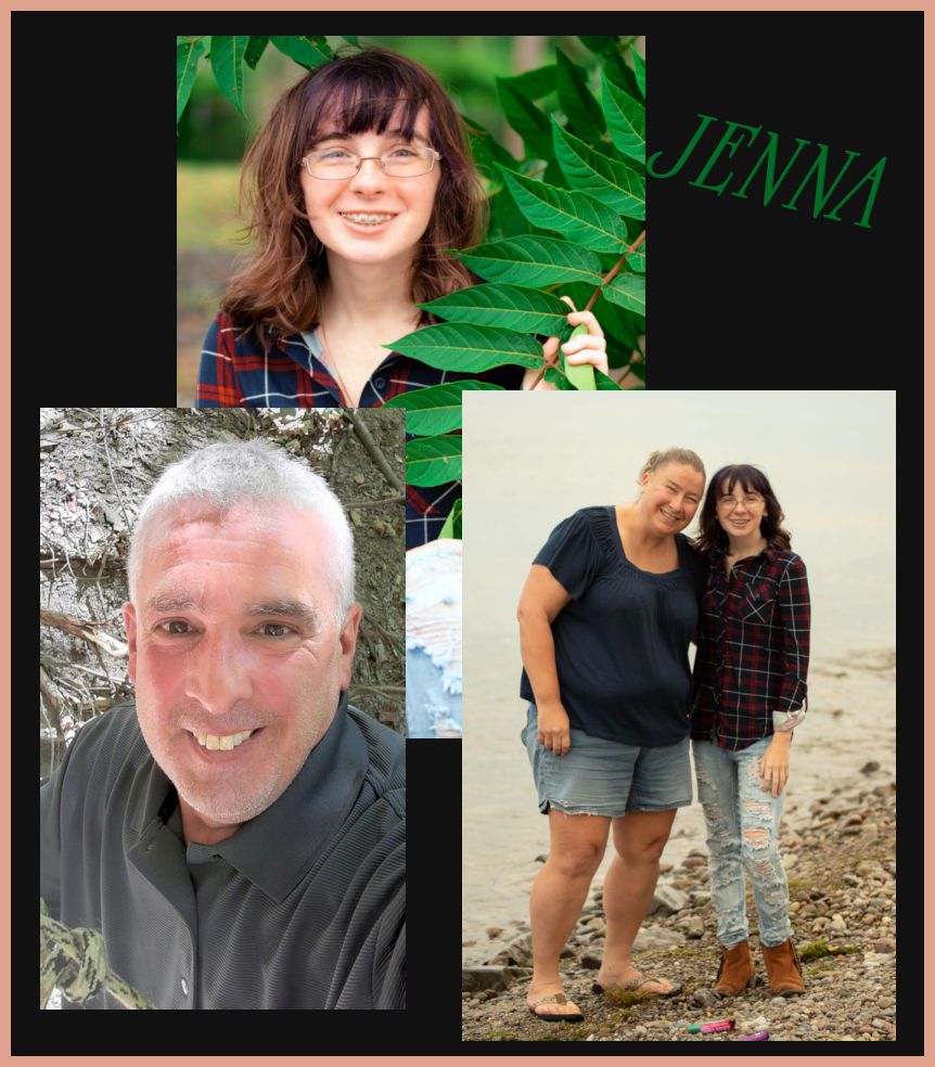 Series of casual outdoor family photos arranged in a collage.