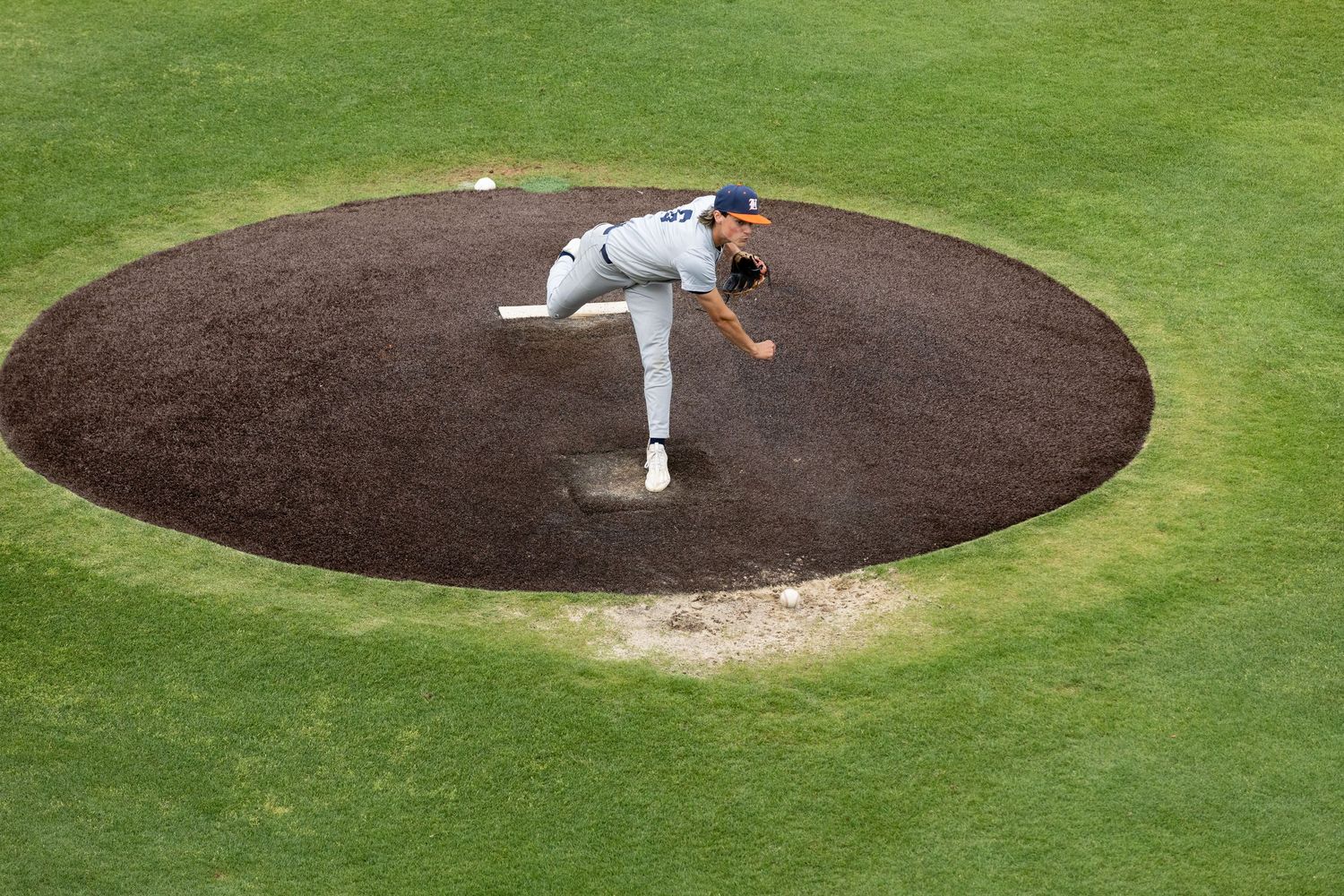 A Habersham Central baseball player throws a pitch against Newnan High in the state playoffs.
