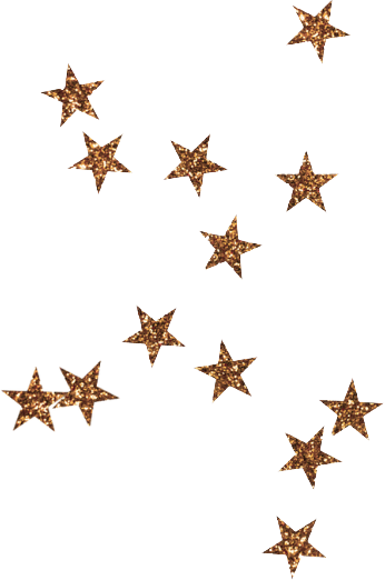 Gold sparkle stars