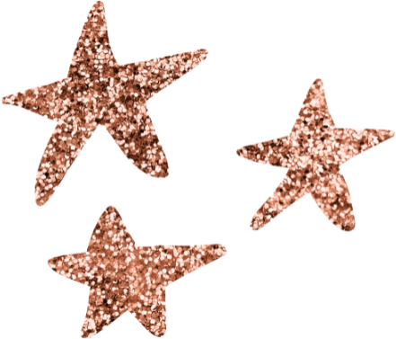 Glittery pink star stickers