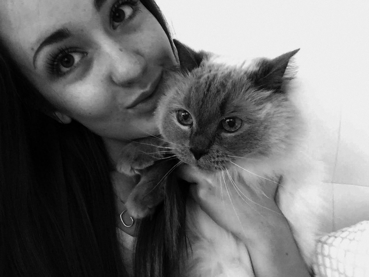 Andi and her cat Annie.