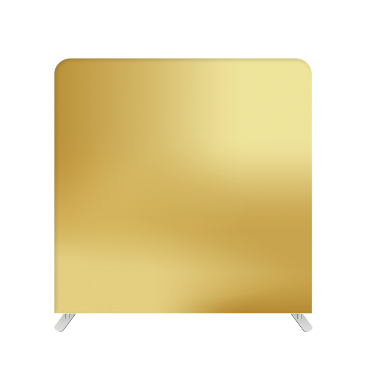 Smooth metallic gold gradient background with reflective shine.