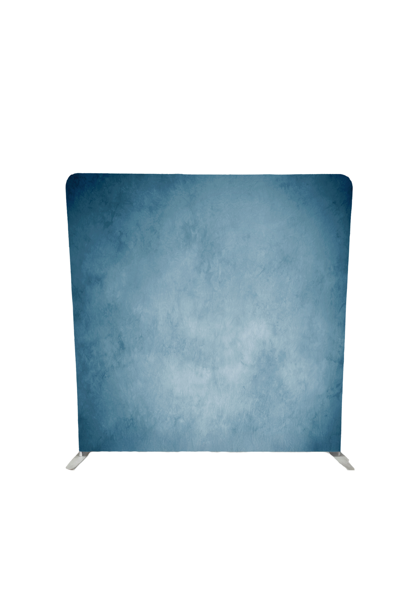 A series of seven blue gradient backdrops arranged in a row showing different lighting and vignette effects.