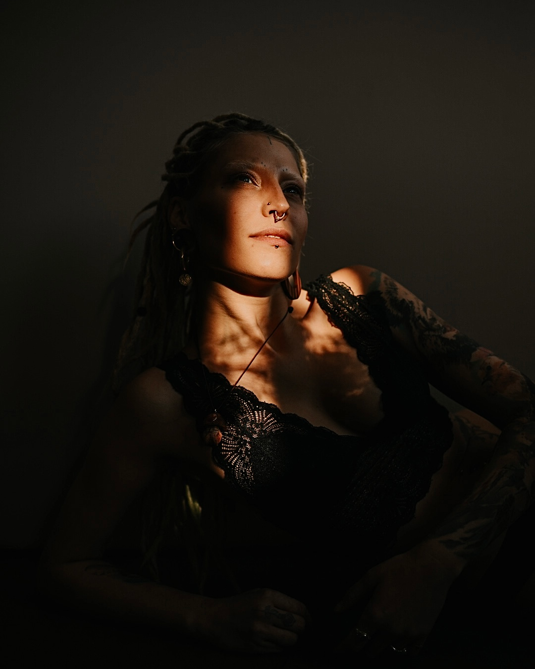 Portrait of a woman, studio photography session