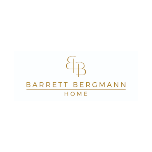 Elegant gold Barrett Bergmann Home logo with intertwined BB monogram on white background.