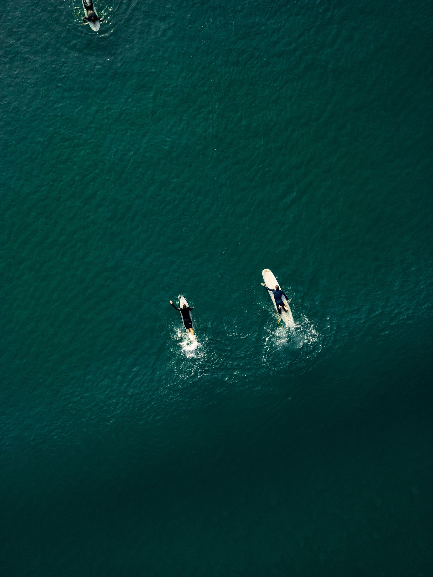 Photo prise au drone de l'océan