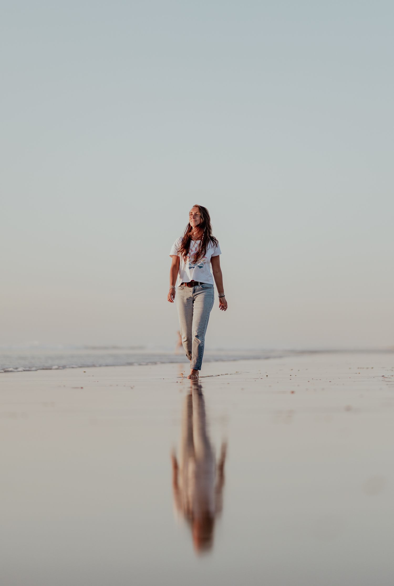 Photographie portrait au coucher de soleil à Lacanau Océan Gironde