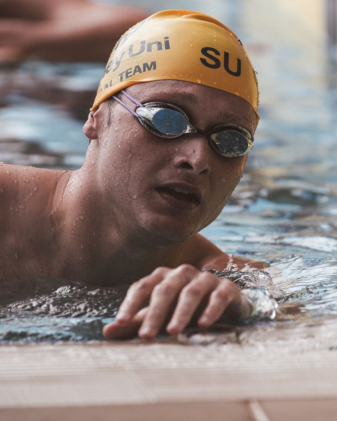 Swimming Australia - Male swimmer with goggles taken by Nick Wigmore Photography.