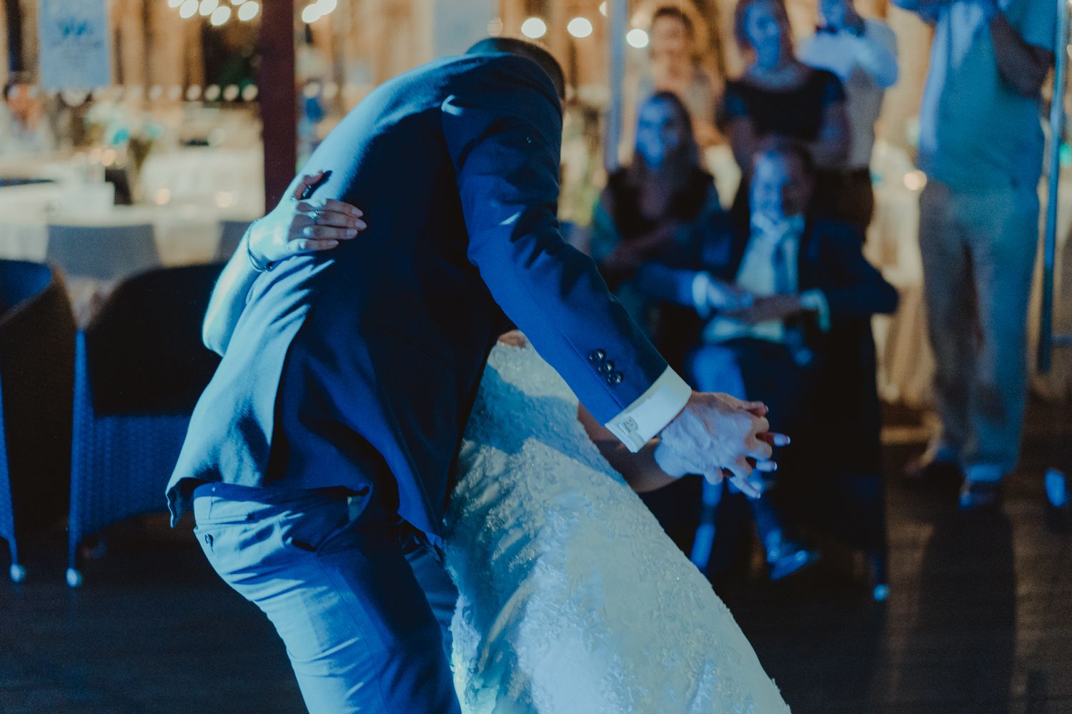 Algarve wedding photographer capturing emotional first dance moment at Vidamar Resort