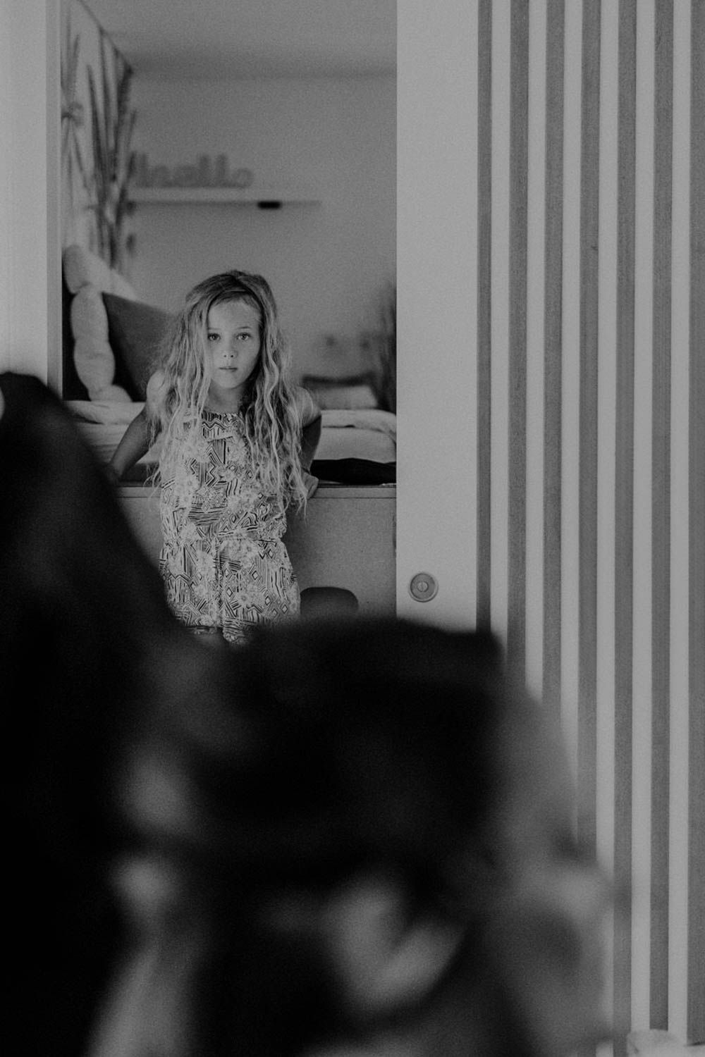 German bride getting ready at Set Lounge, Portugal. Laid-back and intimate moments captured with cinematic photography.