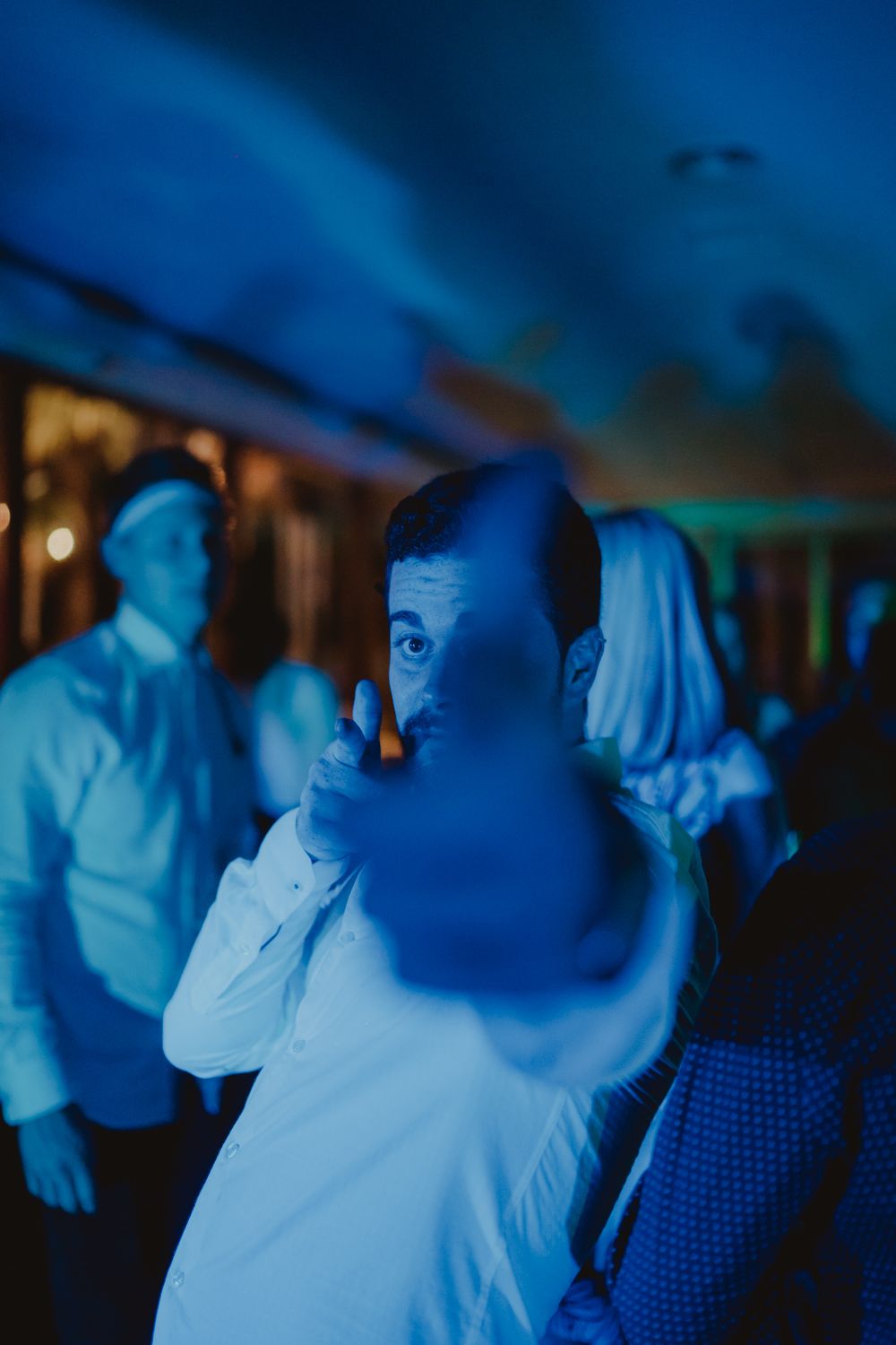Algarve wedding photographer capturing fun and candid dance floor moments