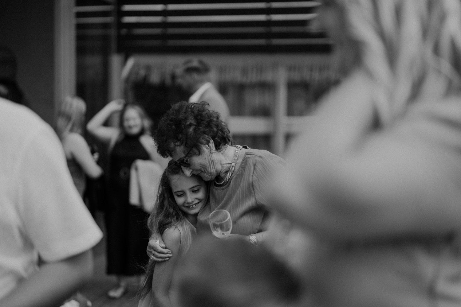 Guest portraits from a German-style wedding at Set Lounge, Portugal. Capturing real smiles and emotions at this intimate celebration.