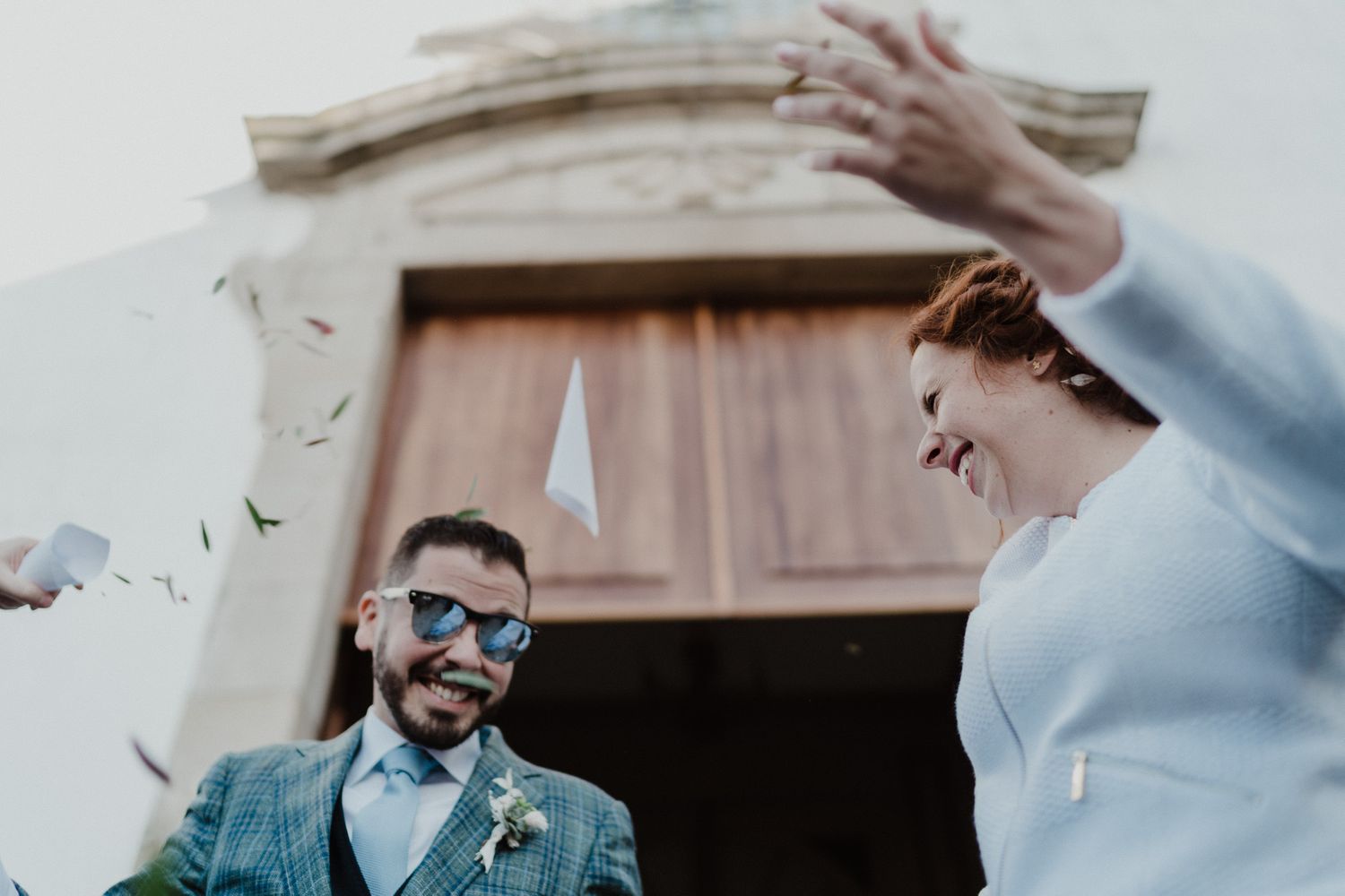 Guest speaking during an intimate wedding ceremony in Porto