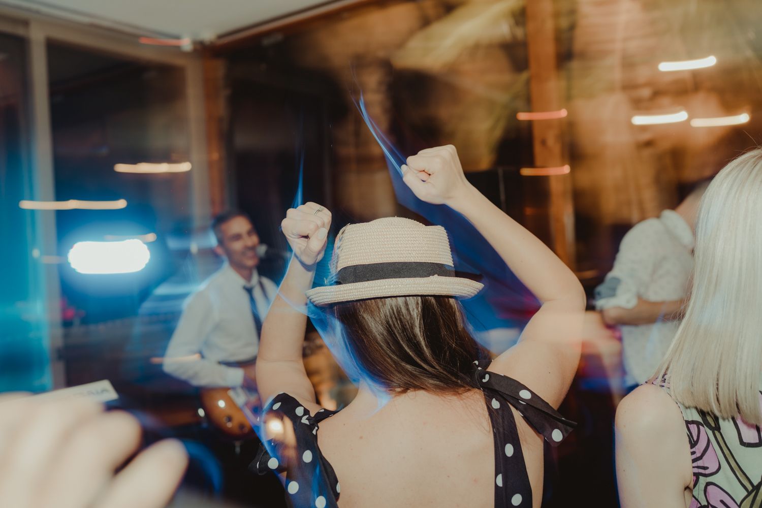 Algarve wedding photographer capturing fun and candid dance floor moments