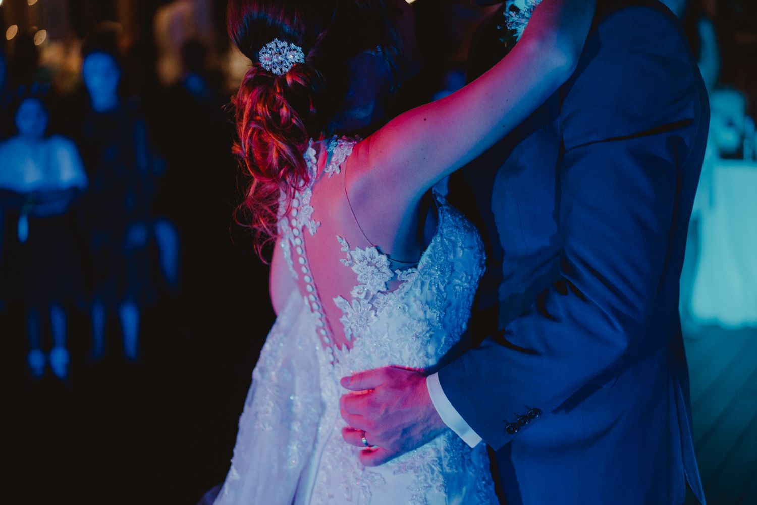 Algarve wedding photographer capturing emotional first dance moment at Vidamar Resort