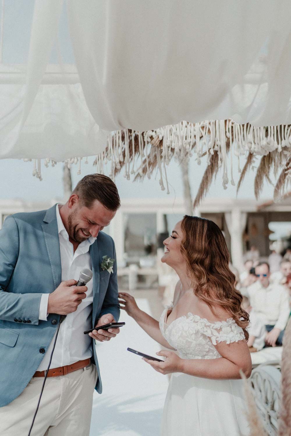 Civil wedding ceremony at Set Lounge, Portugal. Authentic and emotional moments captured during the German-style destination wedding.