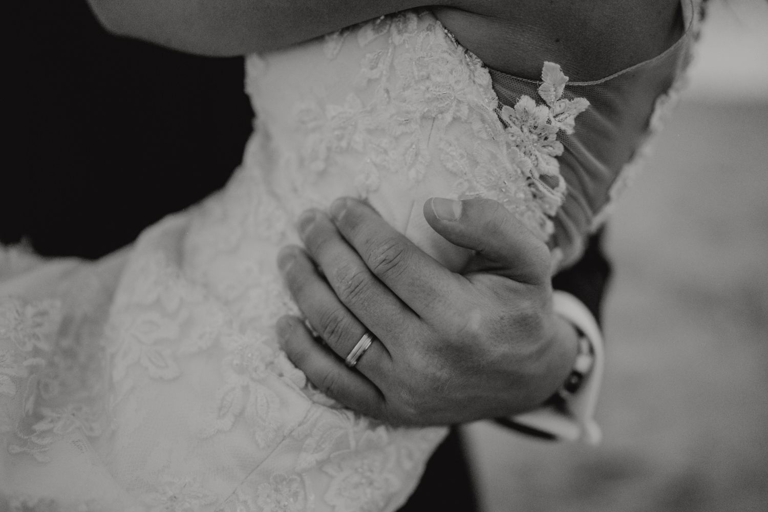 Emotional couple portraits by Algarve wedding photographer during golden hou