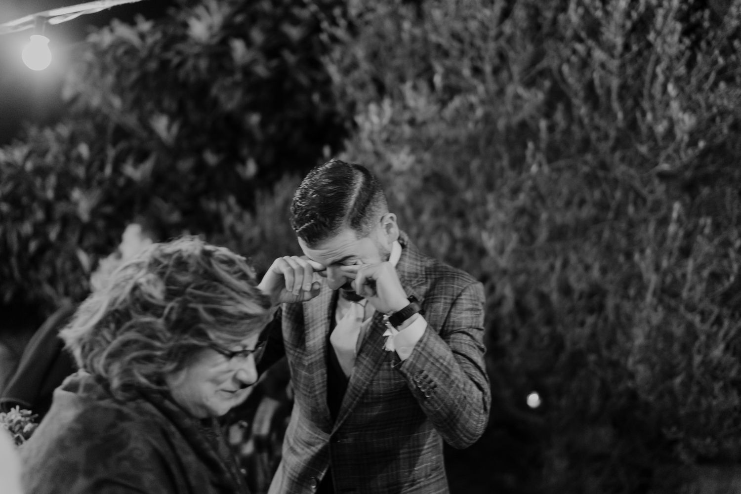 Emotional moment between bride and groom at an intimate Porto wedding