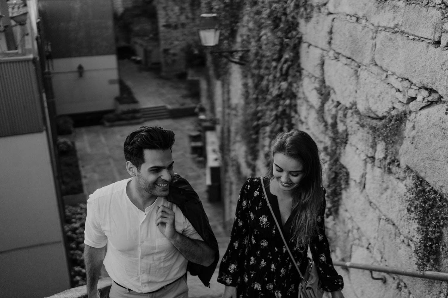 Raw and emotional couple session at sunset in Porto, Portugal