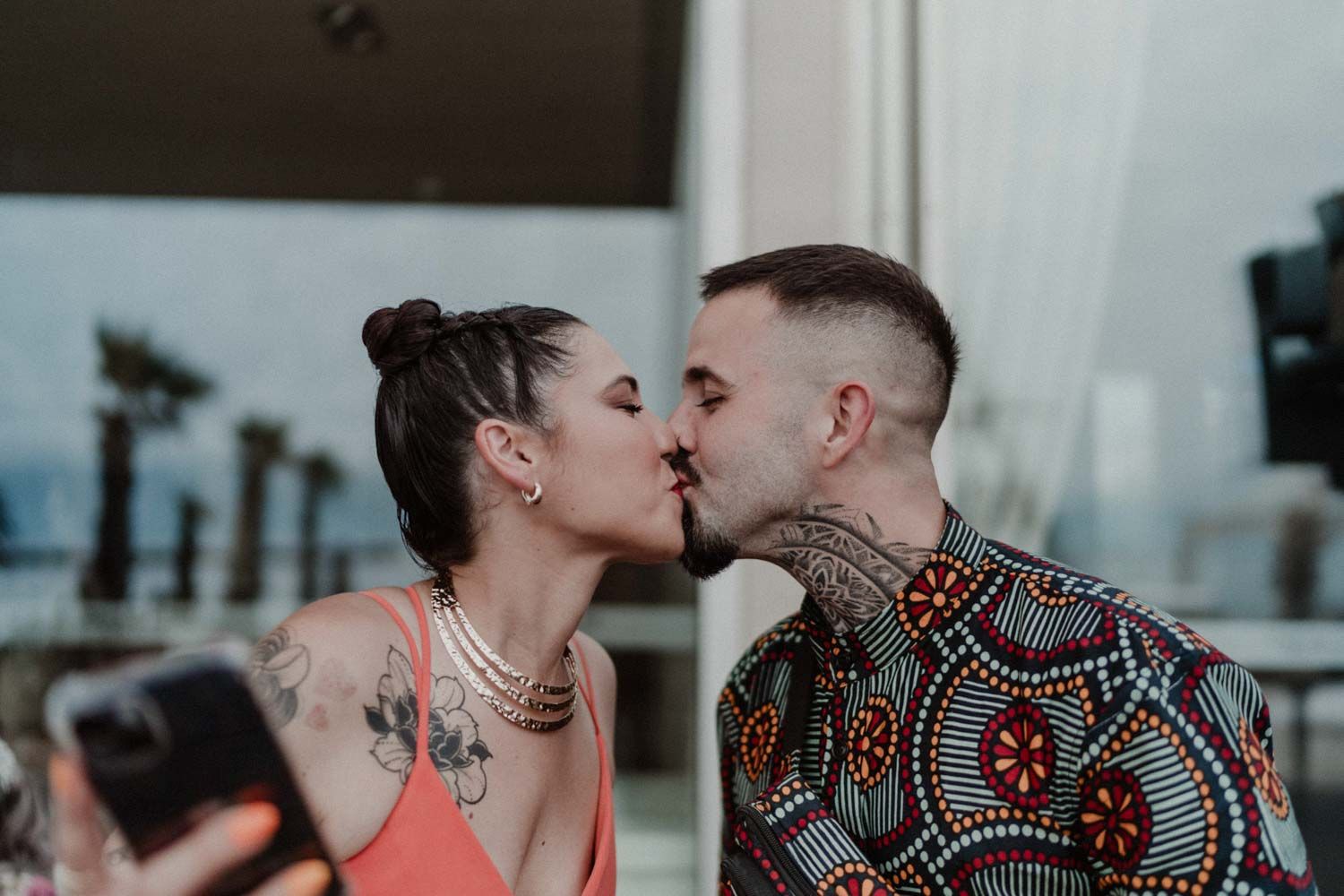 Guest portraits from a German-style wedding at Set Lounge, Portugal. Capturing real smiles and emotions at this intimate celebration.