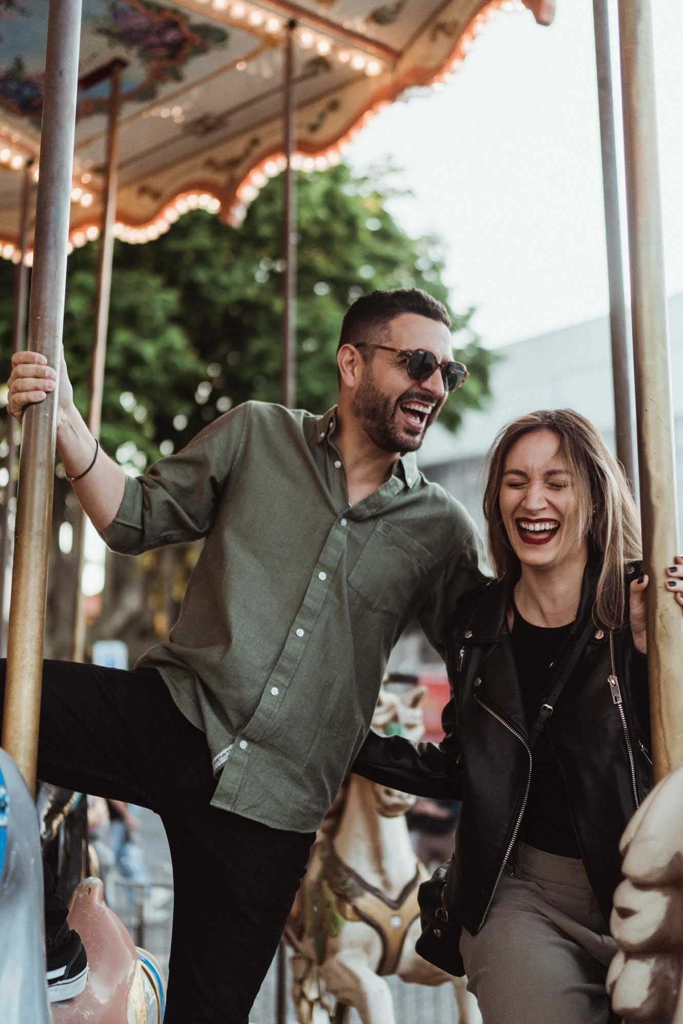Portugal wedding photographer capturing a spontaneous smile in Lisbon