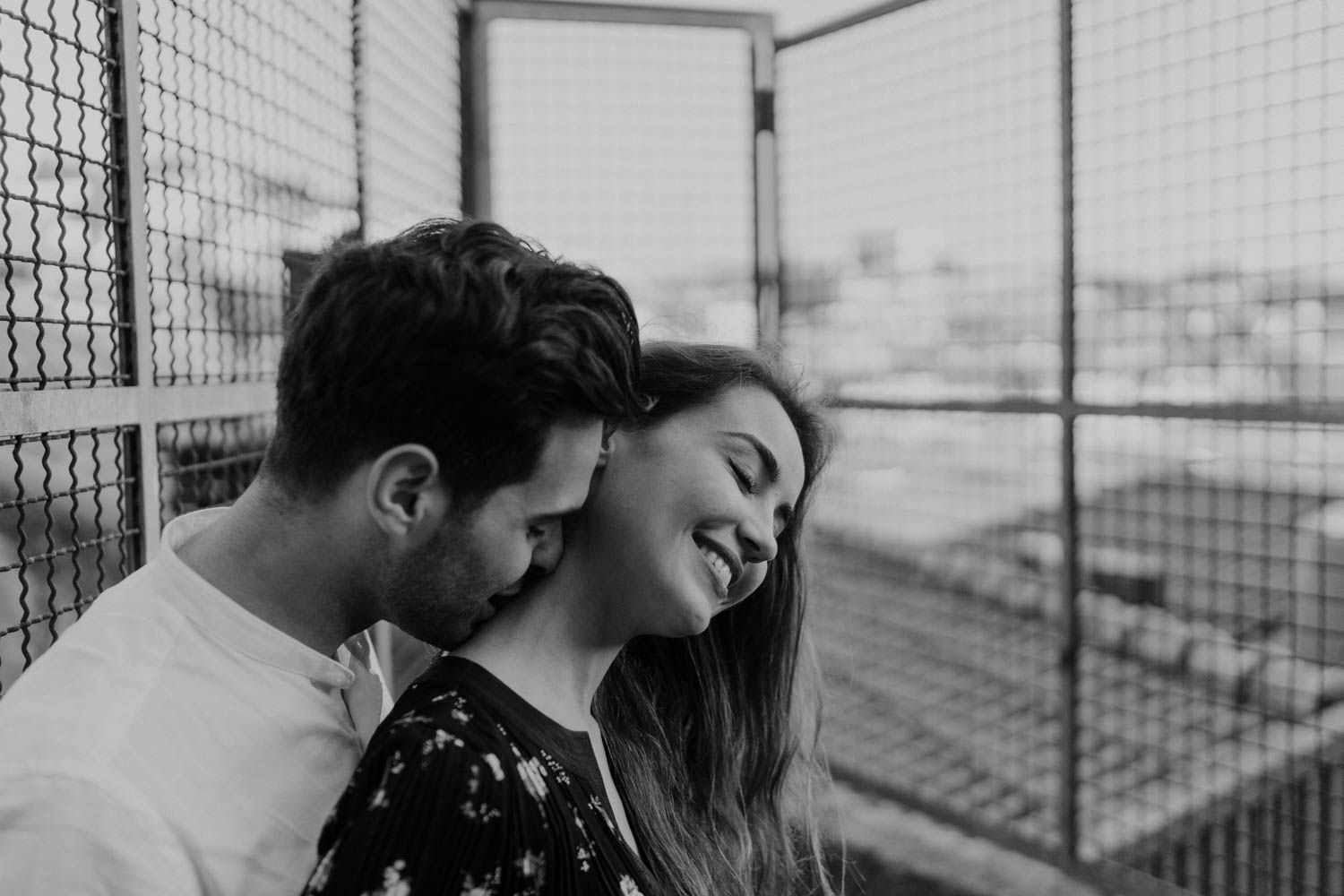 Raw and emotional couple session at sunset in Porto, Portugal