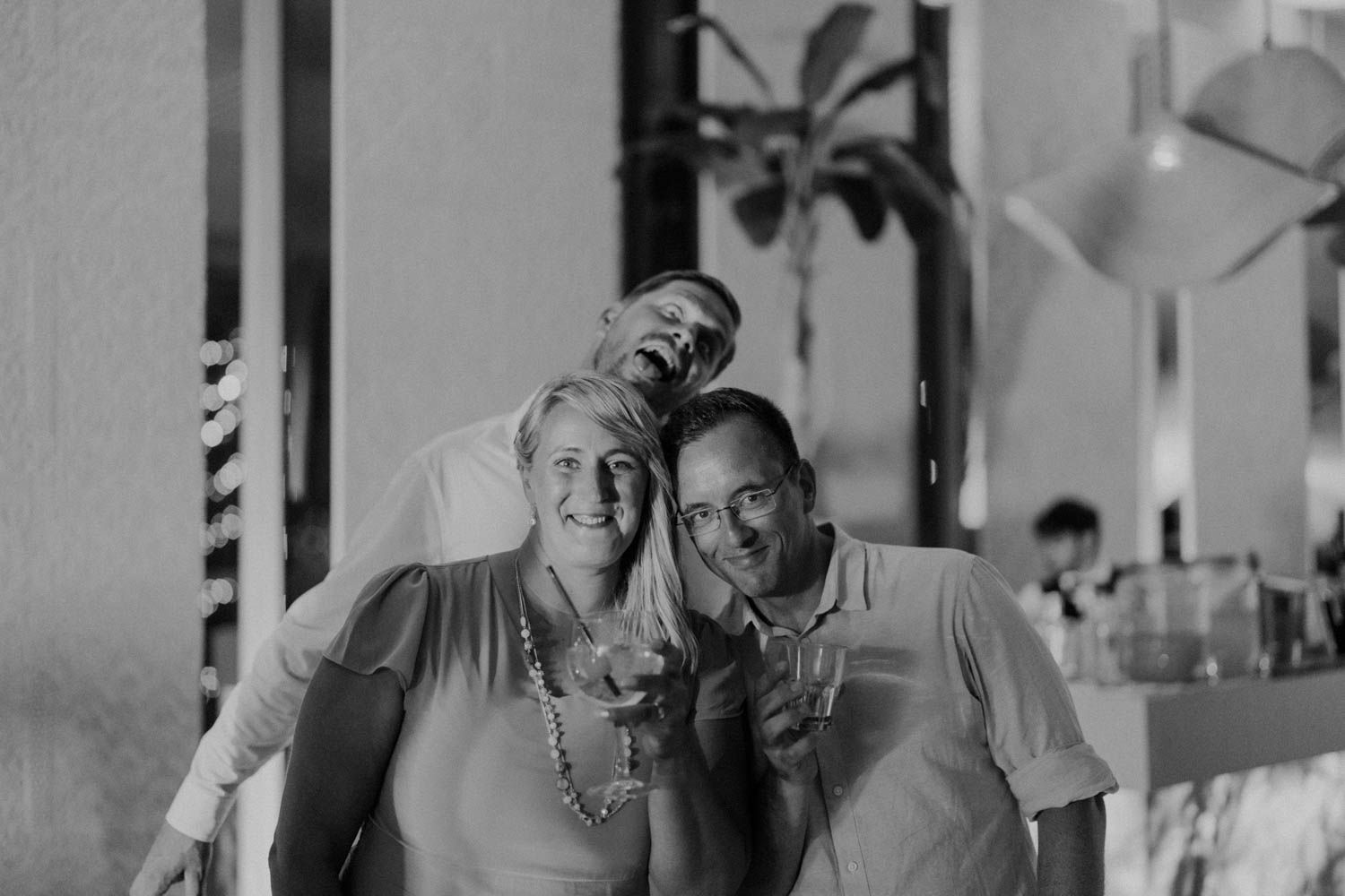 Celebration at Set Lounge, Portugal. Guests dancing and enjoying the high-energy vibes of the German-style wedding.