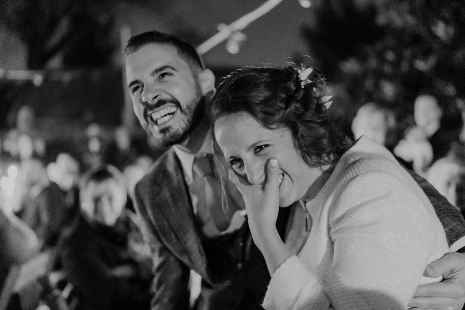 Bride and groom dancing together during an intimate wedding in Porto