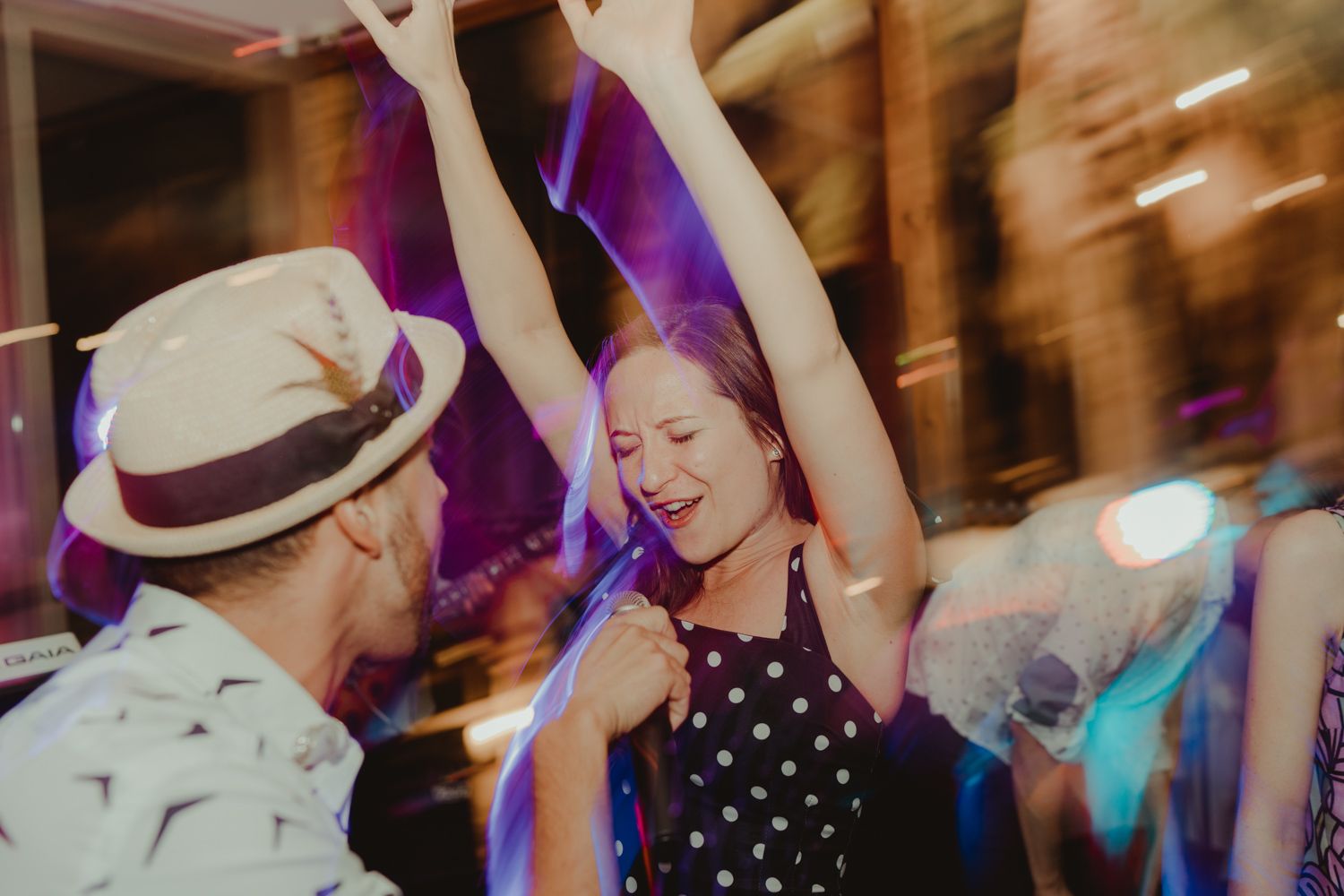 Algarve wedding photographer capturing fun and candid dance floor moments
