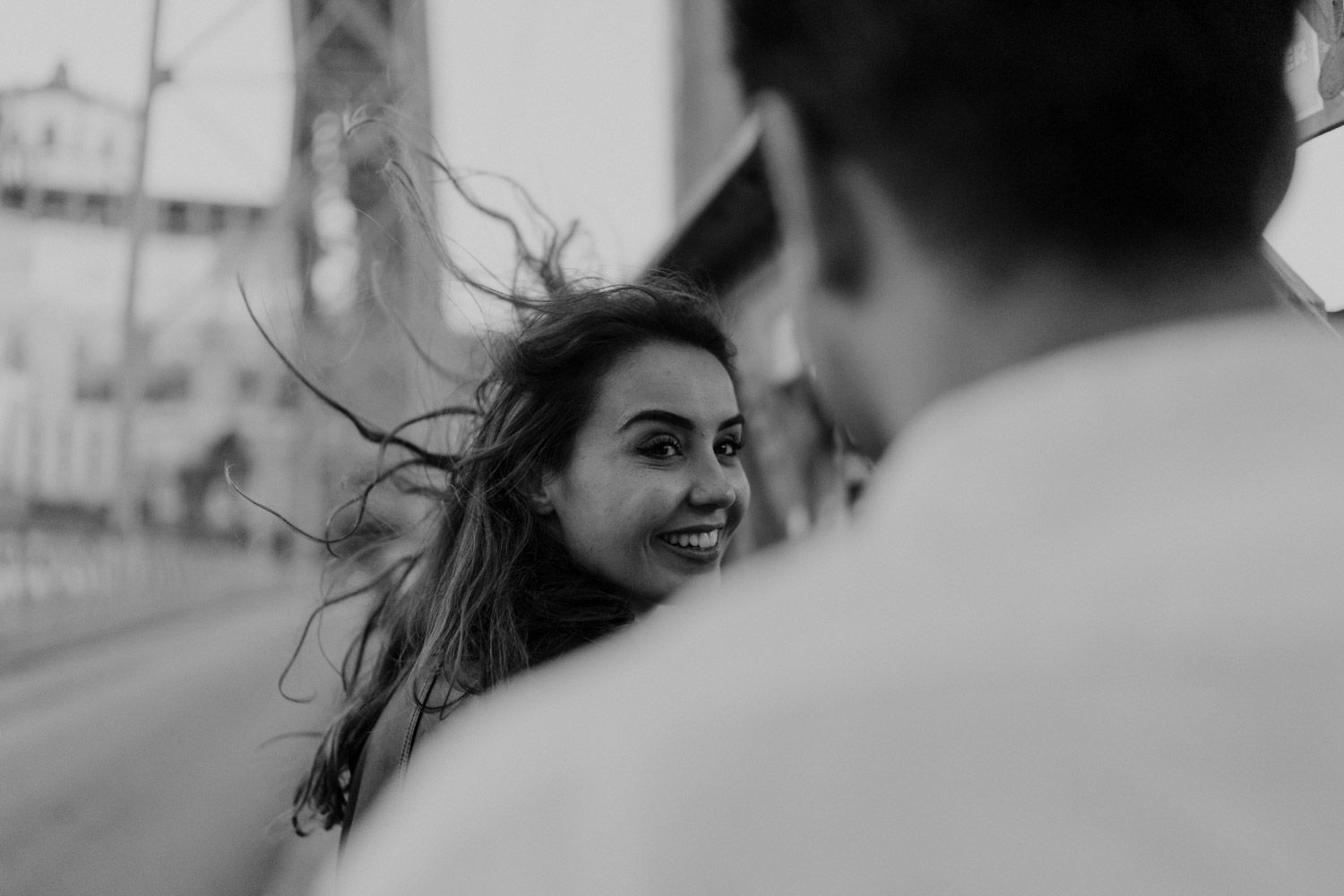 Cinematic wedding video team filming candid reception moments in Portugal