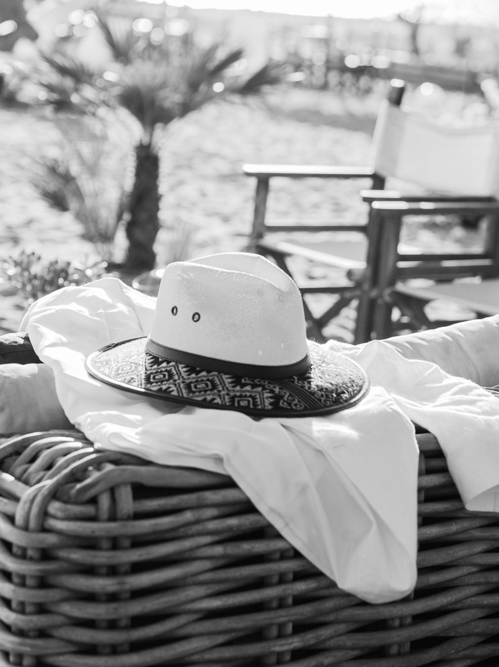 Wedding hat detail at an outdoor Tuscany wedding