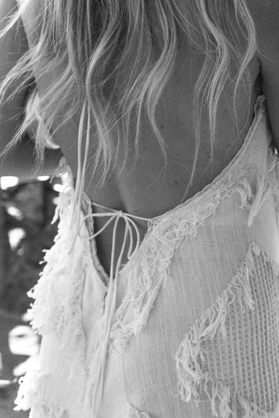 Black and white close-up of wedding attire in Tuscany