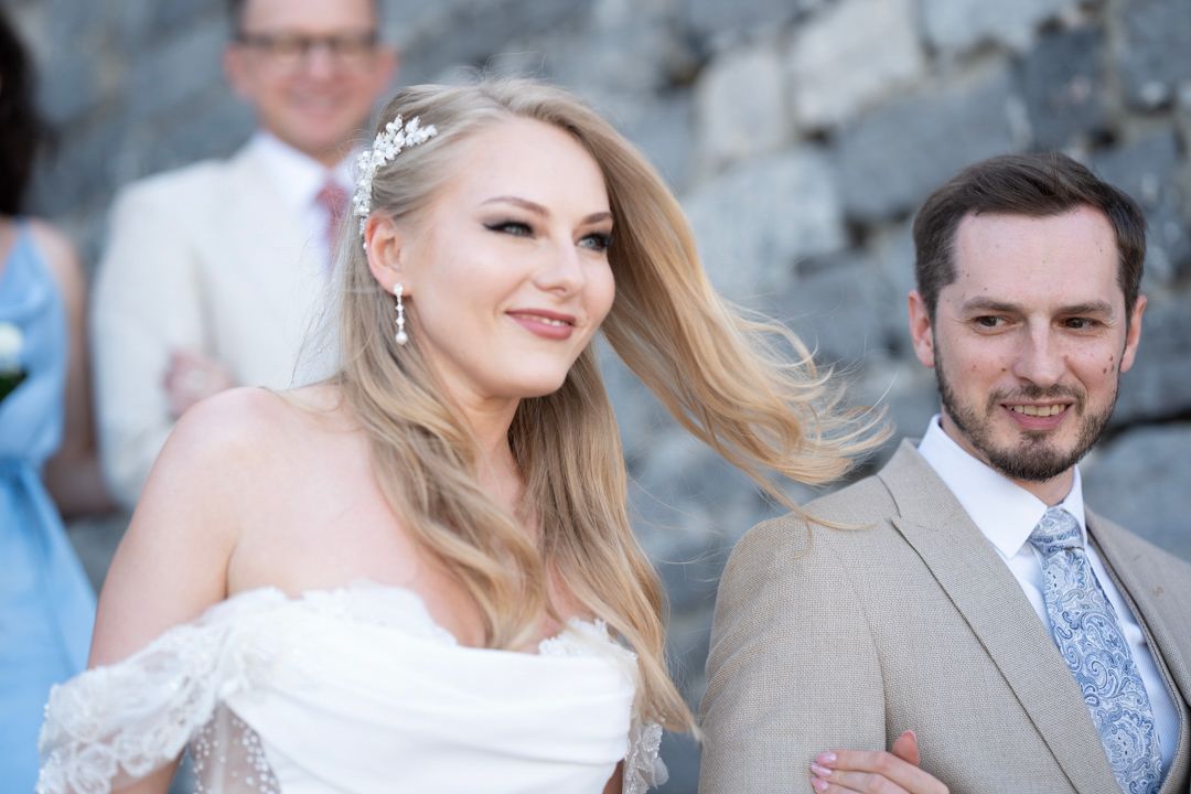 Wedding couple portrait after the ceremony