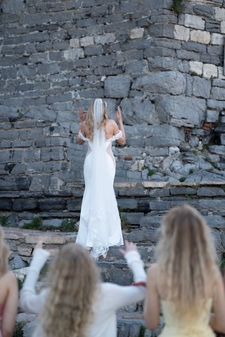 Wedding ceremony by the sea in Liguria, Italy